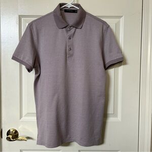 Ermenegildo Zegna Short Sleeve Polo Shirt Purple Small S/48 Italy
